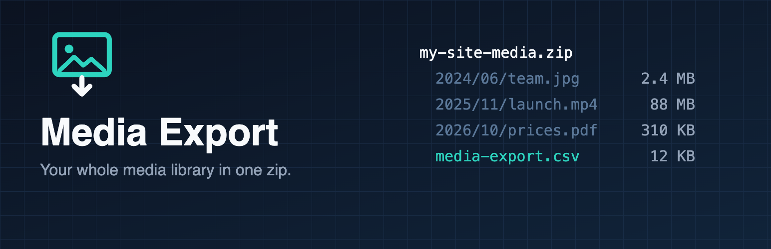 Media Export: your whole media library in one zip